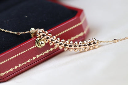 DIANA CLASH PINK GOLD NECKLACE