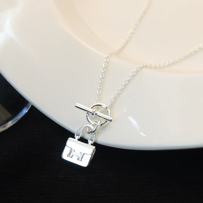 DIANA POP H PEDANT SILVER NECKLACE