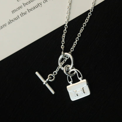 DIANA POP H PEDANT SILVER NECKLACE