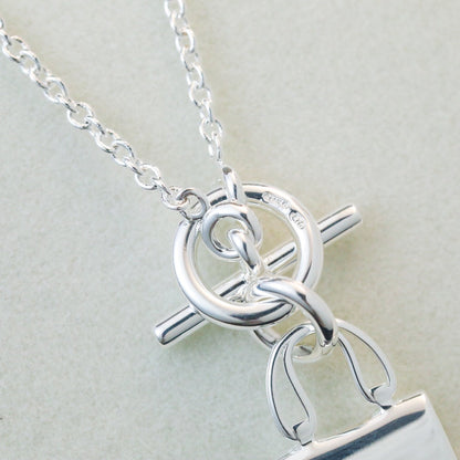 DIANA POP H PEDANT SILVER NECKLACE