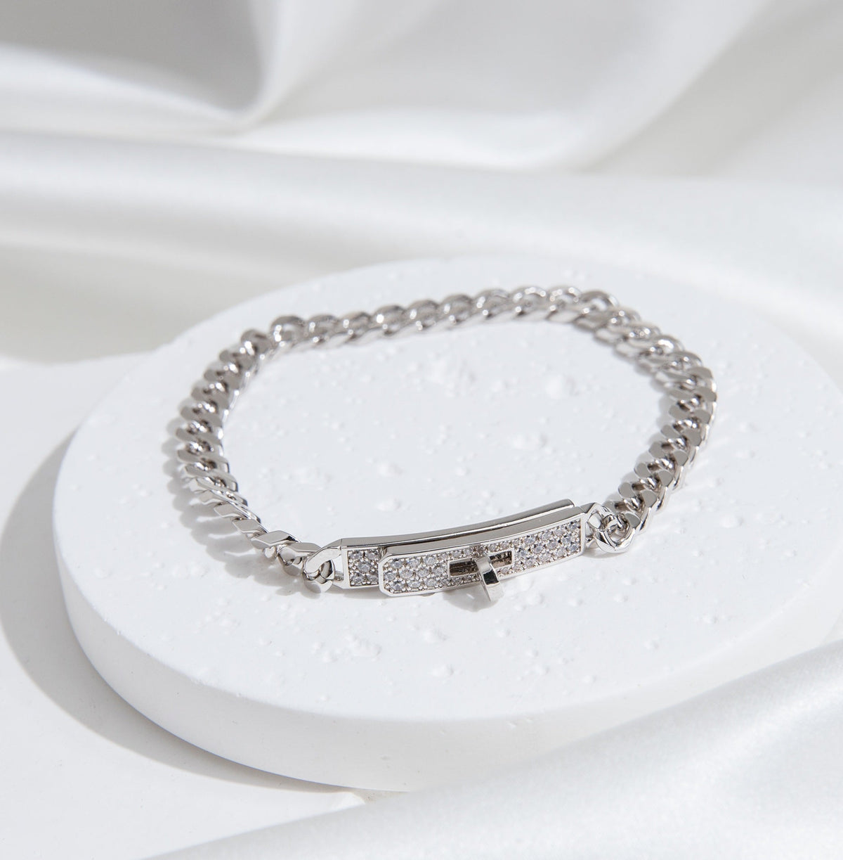 DIANA KELLY CHAIN SILVER DIAMOND BRACELET
