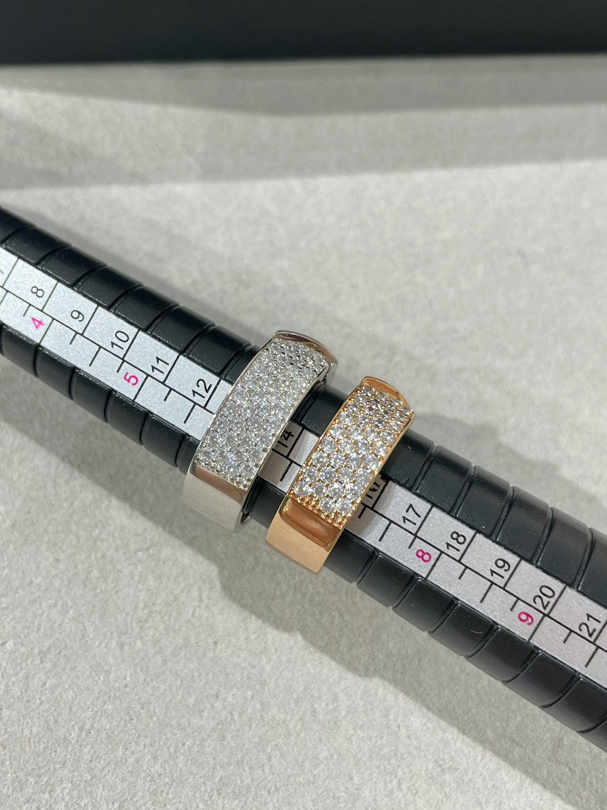 DIANA LIENS EVIDENCE PINK GOLD DIAMOND PAVED RING