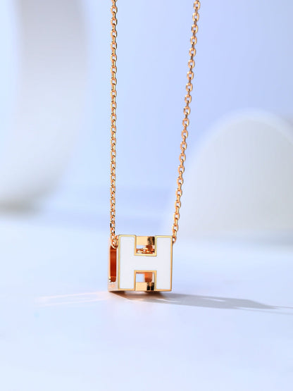 DIANA H CAGE PINK GOLD NECKLACE