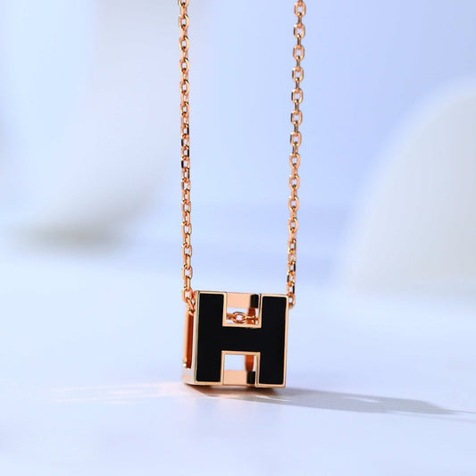 DIANA H CAGE PINK GOLD NECKLACE
