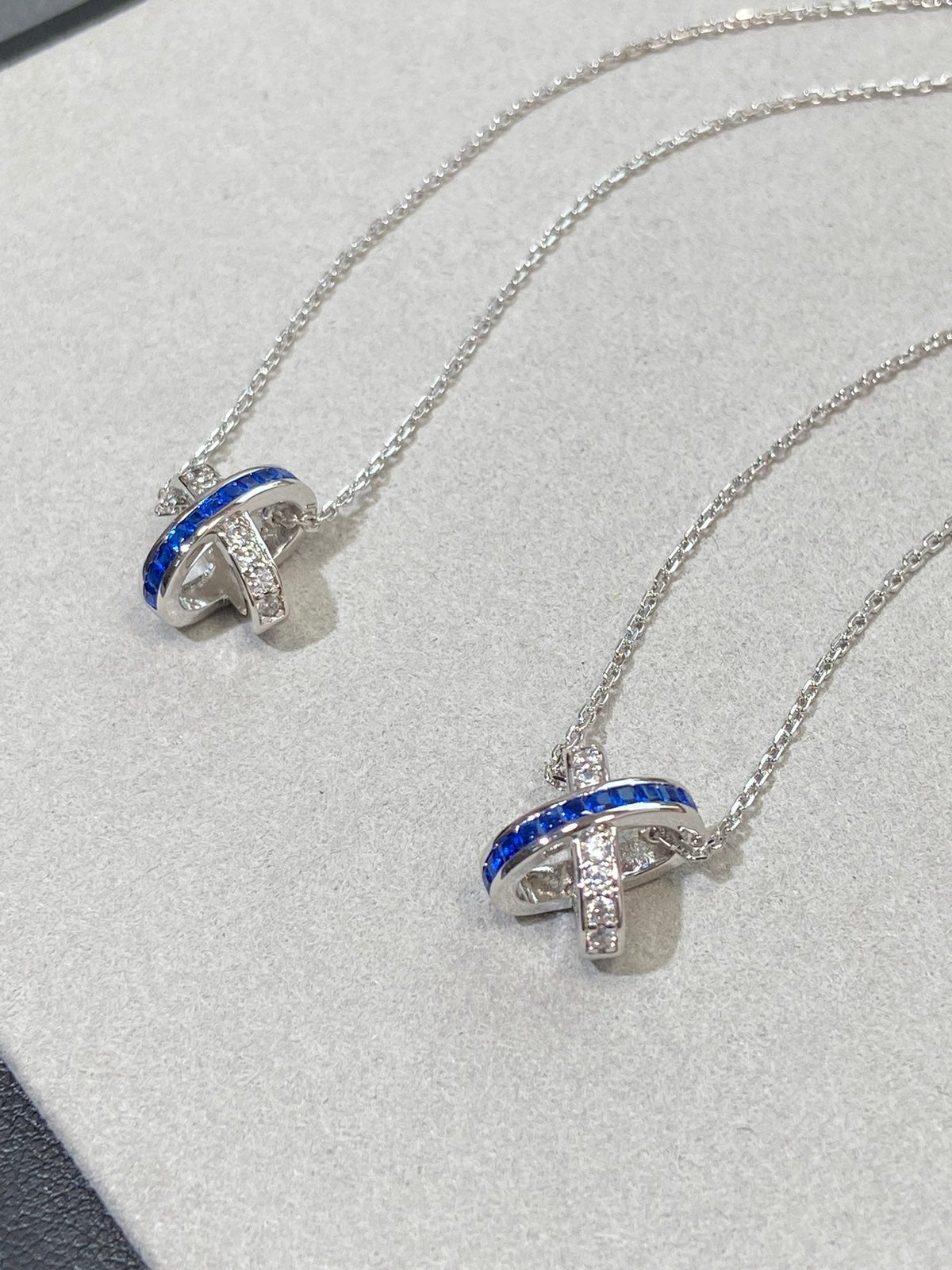 DIANA LIENS DIAMOND SILVER NECKLACE