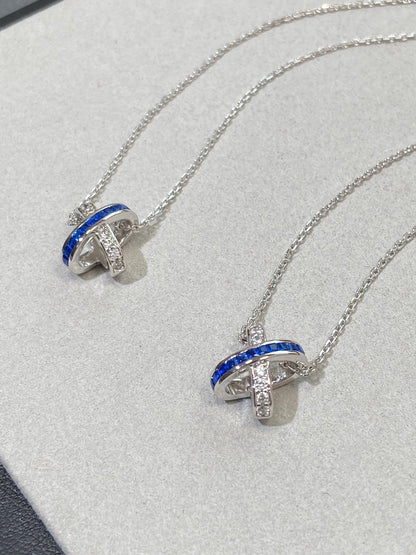 DIANA LIENS DIAMOND SILVER NECKLACE