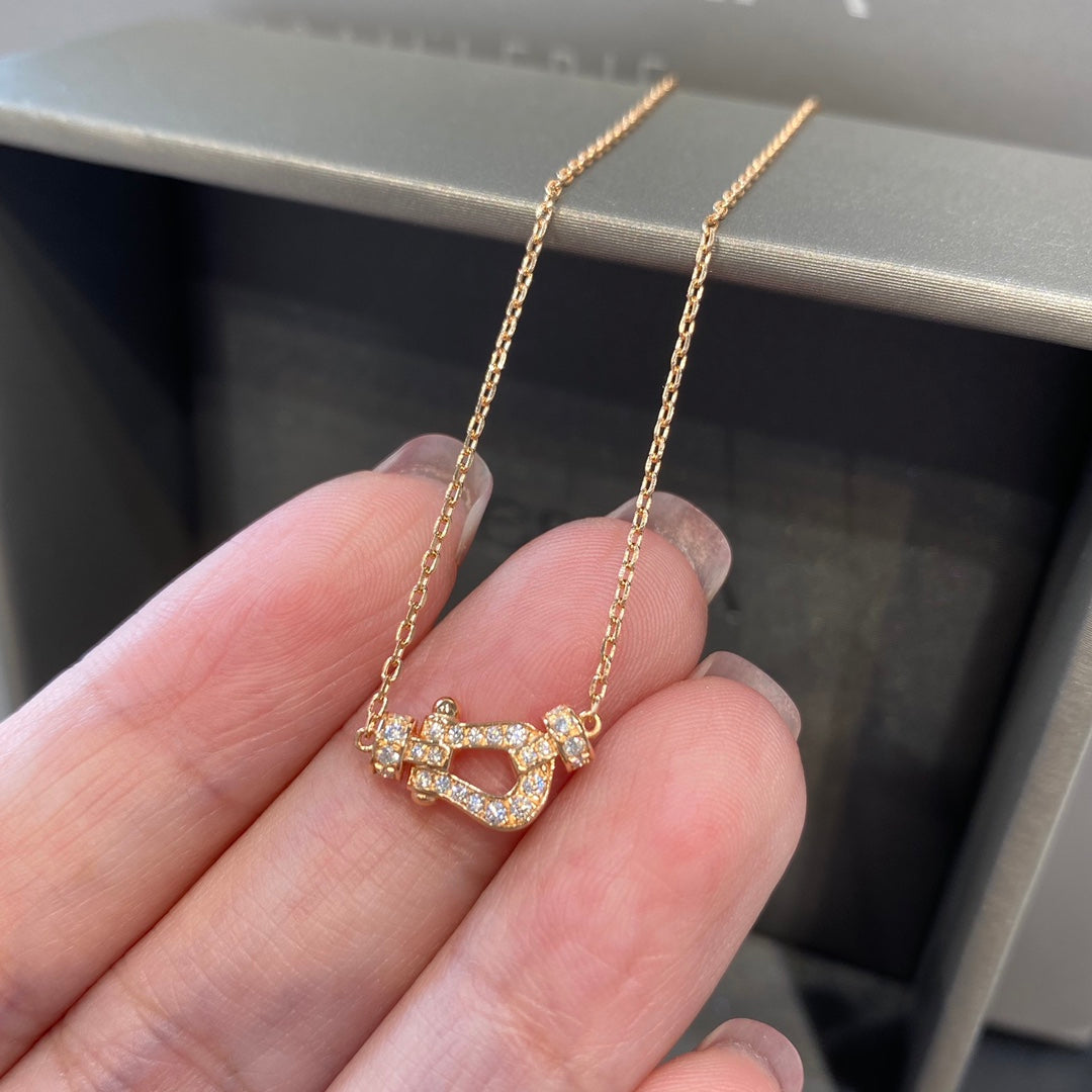 DIANA FORCE 10 DIAMOND PINK GOLD NECKLACE MINI MODEL