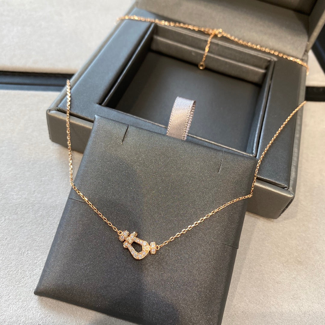 DIANA FORCE 10 DIAMOND PINK GOLD NECKLACE MINI MODEL