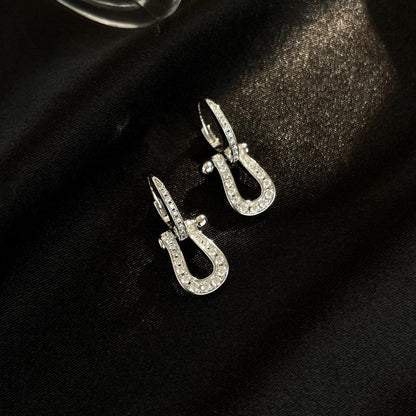 DIANA FORCE 10 FULL DIAMOND DROP EARRINGS MEDIUM MODEL