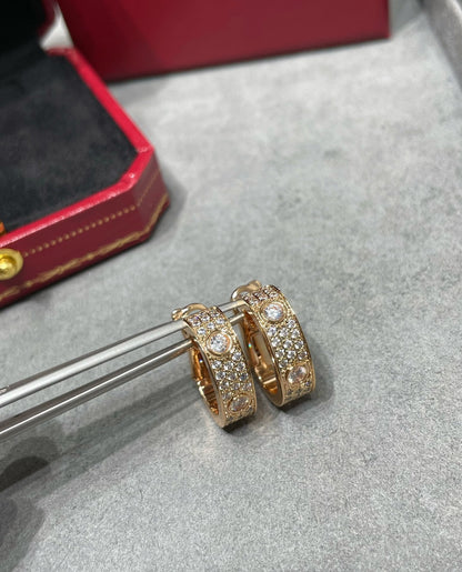 DIANA LOVE 5.5MM DIAMOND PAVED EARRINGS