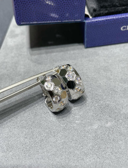 DIANA BEE LOVE DIAMOND HOOP EARRINGS