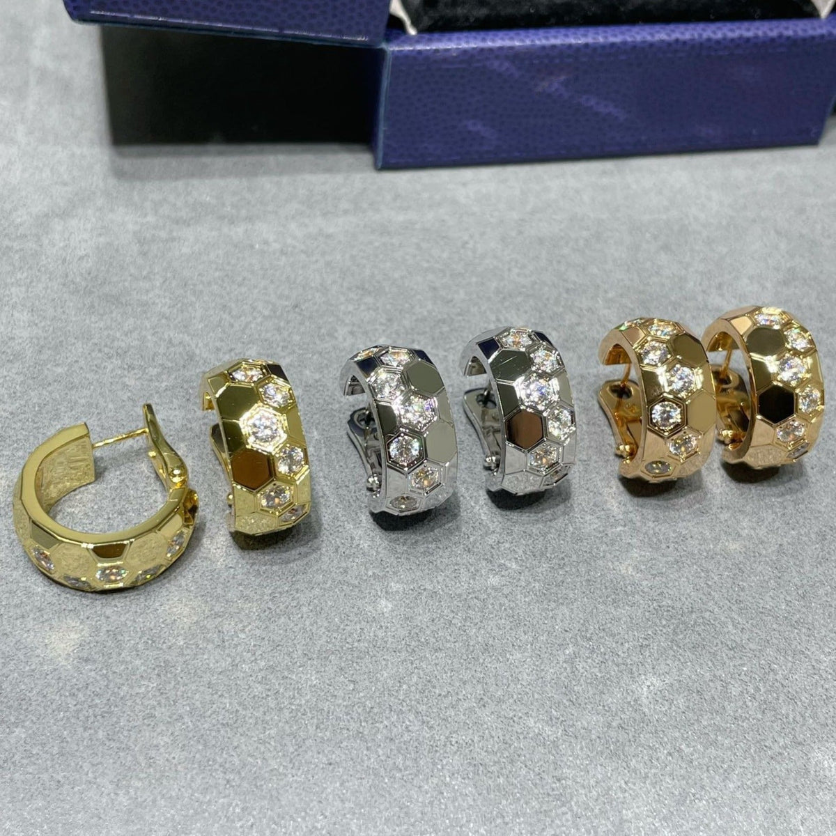 DIANA BEE LOVE DIAMOND HOOP EARRINGS