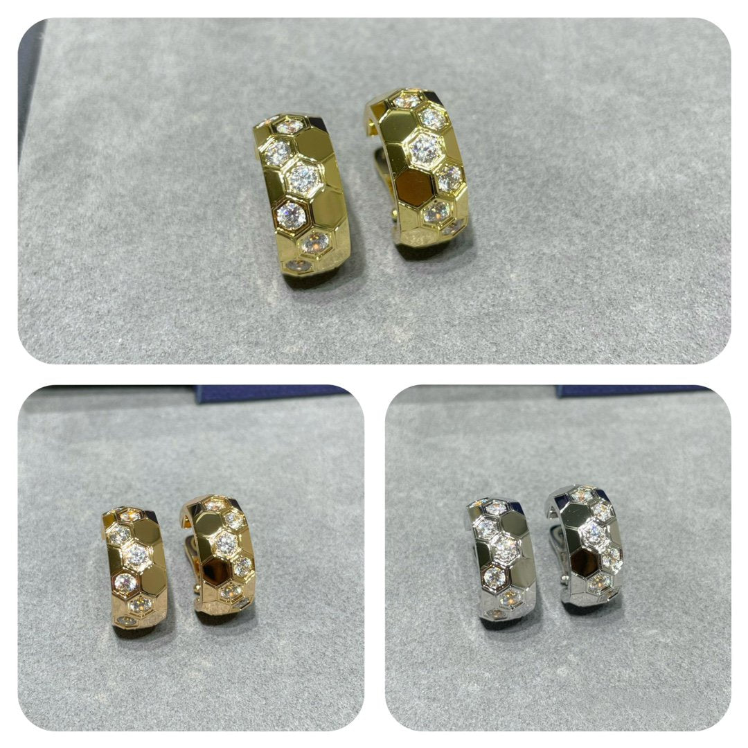 DIANA BEE LOVE DIAMOND HOOP EARRINGS