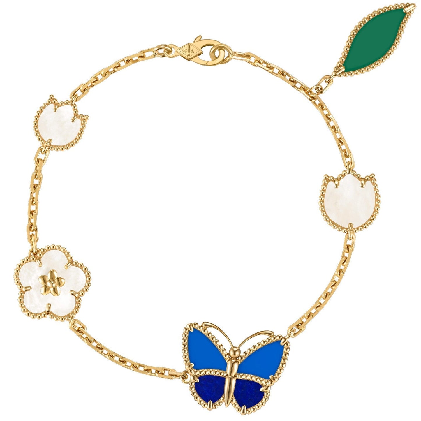 LUCKY SPRING BUTTERFLY 5 MOTIF BRACELET