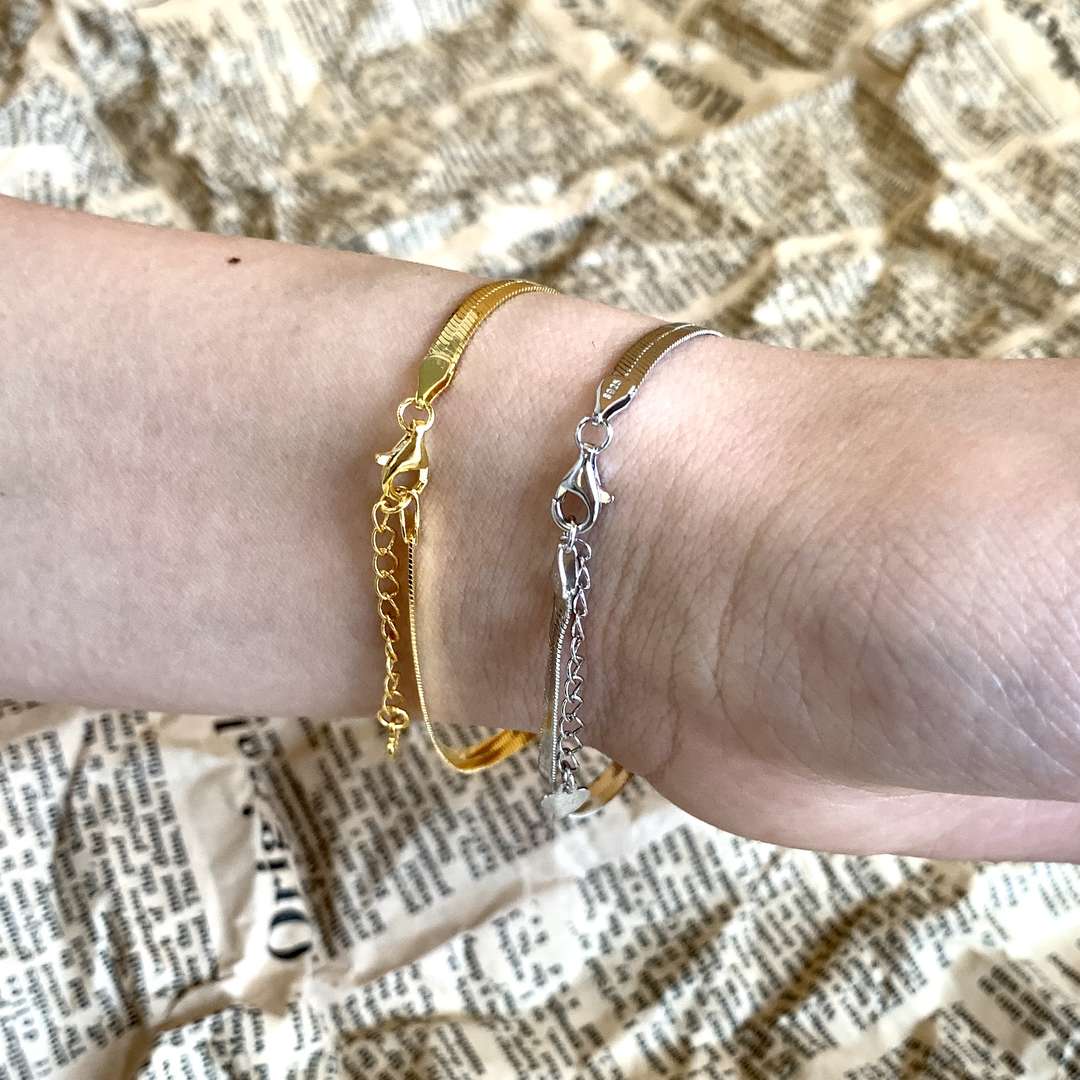 [HOT]Flat Snake Bone Chain Blade Necklace