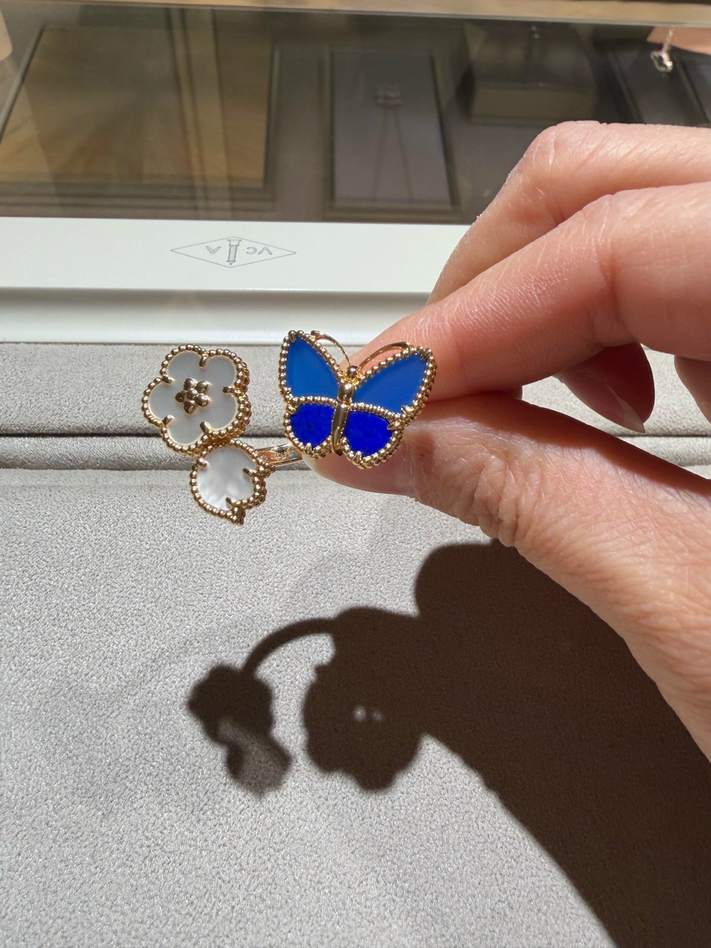 LUCKY SPRING BUTTERFLY OPEN-FACE RINGS