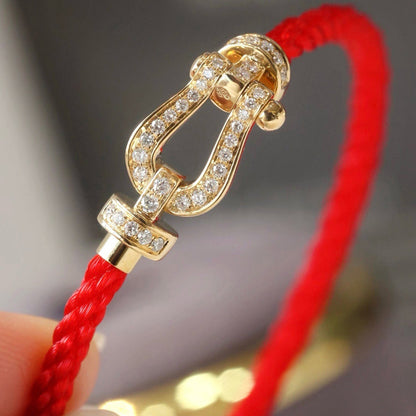 DIANA FORCE LARGE HORSESHOE FULL DIAMOND BRACELET GOLD
