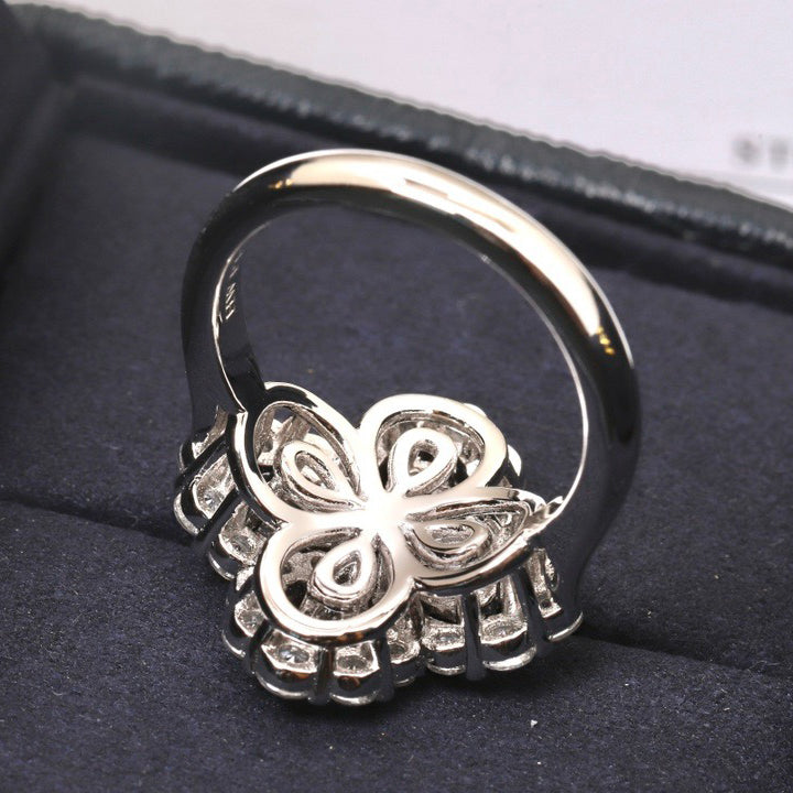 DIANA LOOP RING FULL MOTIF DIAMOND 16MM SILVE