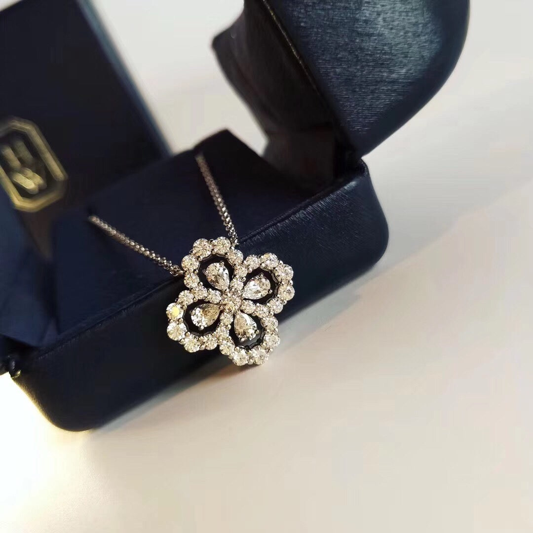 DIANA LOOP NECKLACE FULL MOTIF DIAMOND 16MM MULTIPLE COLORS