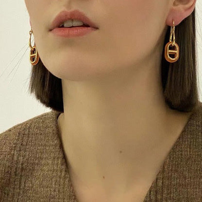 DIANA HM O'MAILLON GOLD EARRINGS