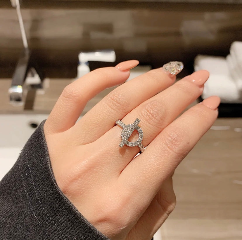 DIANA ECHAPPEE RING SILVER DIAMOND