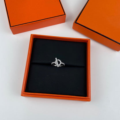 DIANA ECHAPPEE RING SILVER DIAMOND