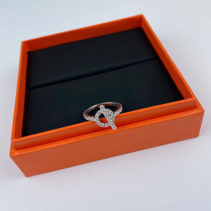 DIANA ECHAPPEE RING SILVER DIAMOND