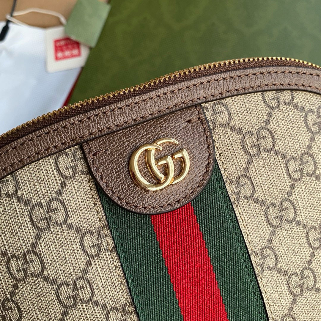 ophidia large 24cm comestic pouch beige monogram canvas