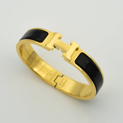 DIANA H BLACK BRACELET