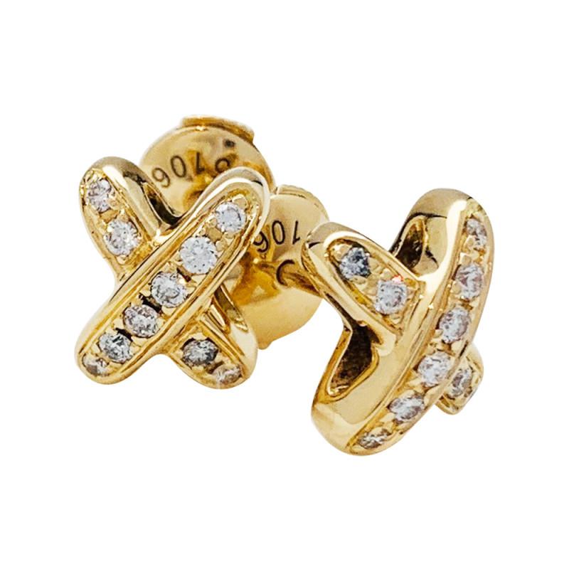 DIANA JEUX DE GOLD DIAMOND EARRINGS