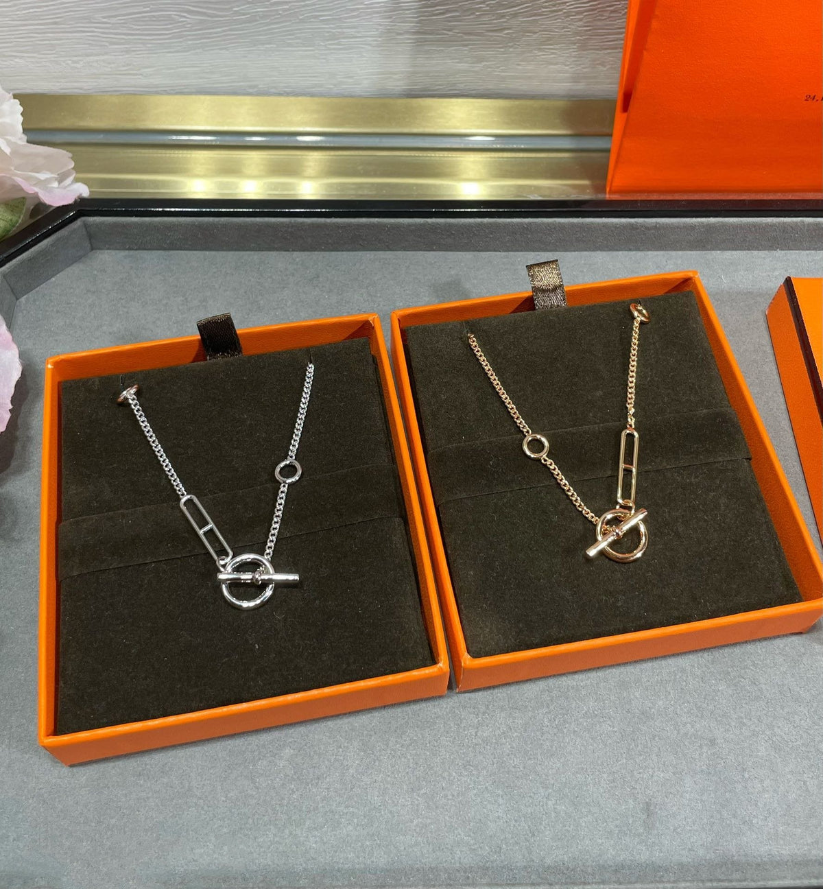 DIANA HM STERLING SILVER CHAINE D'ANCRE HEART