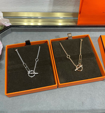 DIANA HM STERLING SILVER CHAINE D'ANCRE HEART
