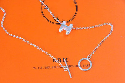 DIANA HM NECKLACE H LETTER OVAL SERIES