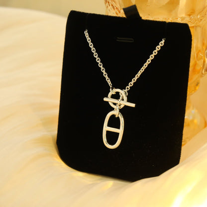 DIANA HM CHAINE D'ANCRE PENDANT NECKLACE STERLING SILVER