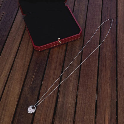 DIANA AMULETTE SILVER FULL DIAMOND NECKLACE