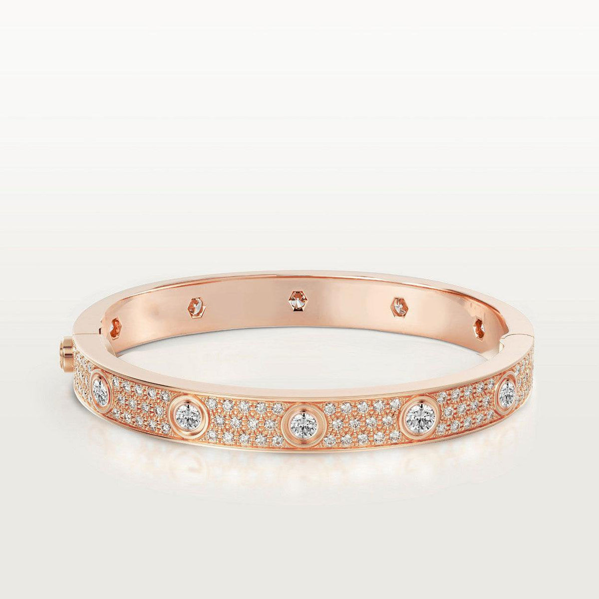 DIANA LOVE BRACELET 6.1MM DIAMOND-PAVED 10 BIG DIAMONDS
