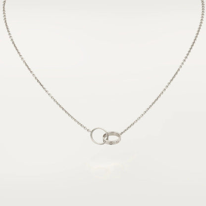 DIANA LOVE NECKLACE PINK GOLD AND SILVER