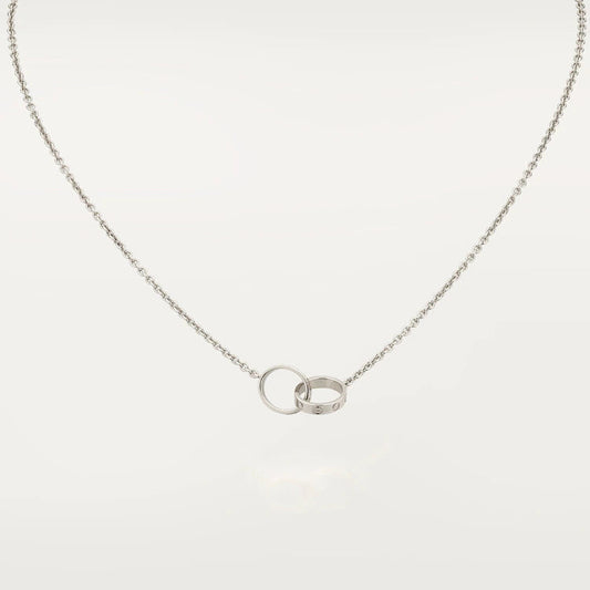 DIANA LOVE NECKLACE PINK GOLD AND SILVER