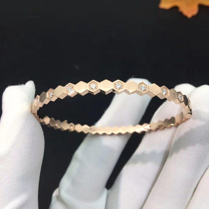 DIANA BEE LOVE PINK GOLD DIAMOND BRACELET