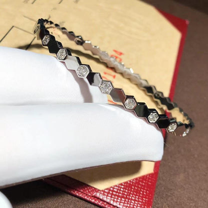 DIANA BEE LOVE SILVER DIAMOND BRACELET
