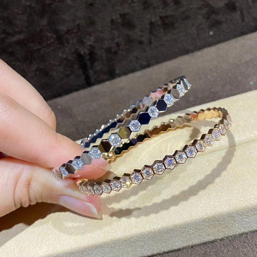 DIANA BEE LOVE GOLD BRACELET FULL DIAMOND