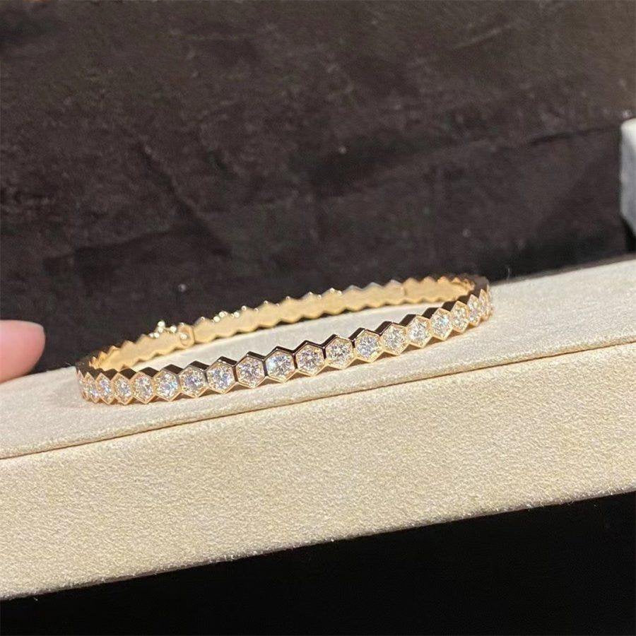 DIANA BEE LOVE GOLD BRACELET FULL DIAMOND