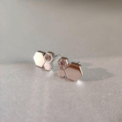 DIANA BEE LOVE SILVER DIAMOND EARRINGS