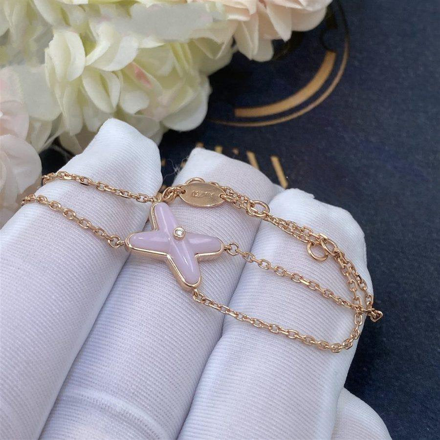 DIANA JEUX BRACELET PINK MOP PINK GOLD 1 DIAMOND