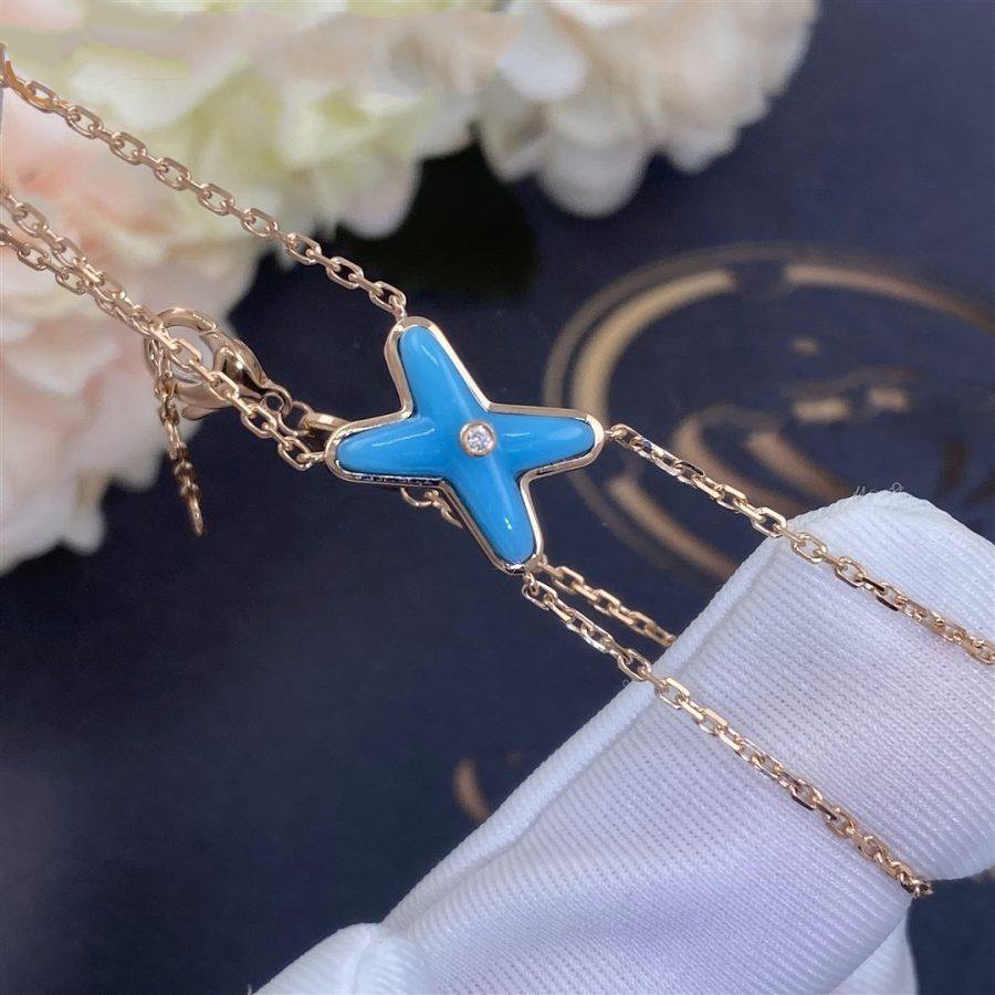 DIANA JEUX BRACELET TURQUOISE PINK GOLD 1 DIAMOND
