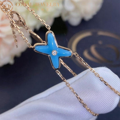 DIANA JEUX BRACELET TURQUOISE PINK GOLD 1 DIAMOND