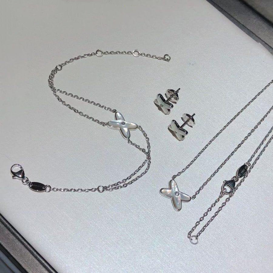 DIANA JEUX BRACELET WHITE MOP SILVER 1 DIAMOND