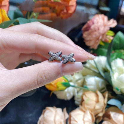 DIANA JEUX DE SILVER DIAMOND EARRINGS