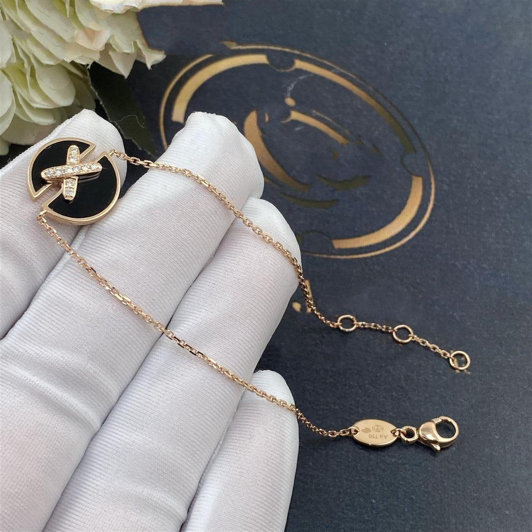 DIANA JEUX DE BRACELET ONYX PINK GOLD DIAMOND