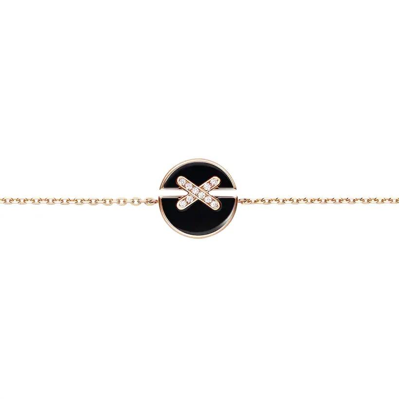 DIANA JEUX DE BRACELET ONYX PINK GOLD DIAMOND